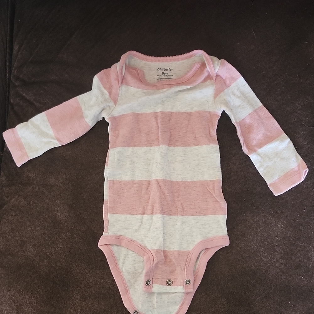 Carter's Pink and White Striped Bodysuit